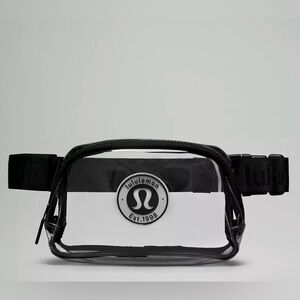 NWT lululemon athletica Black and Clear Belt Bag